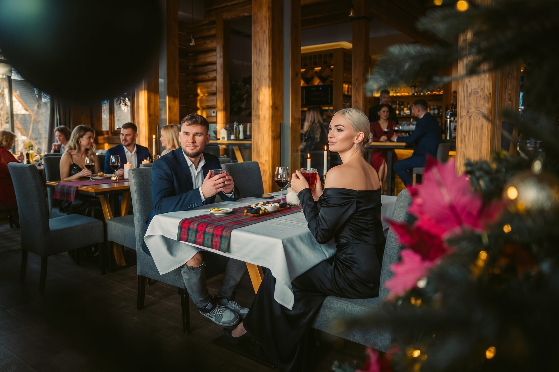 Wieczór wigilijny w góralskim klimacie restauracji Villa Toscana w Zakopanem